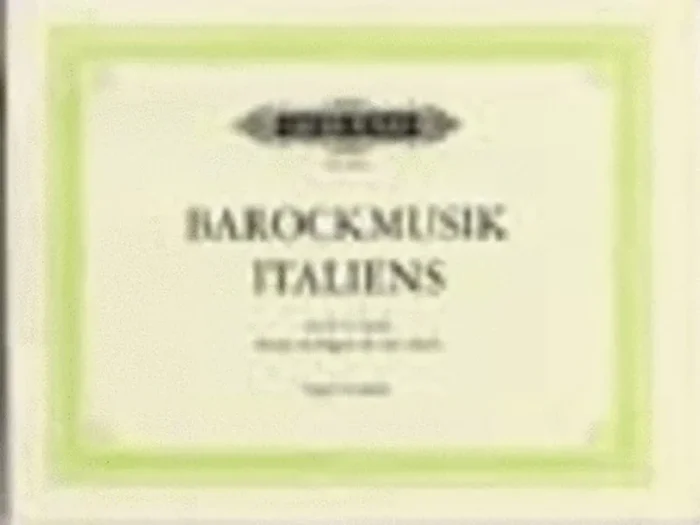 Italian Baroque Music (Softcover Book)
