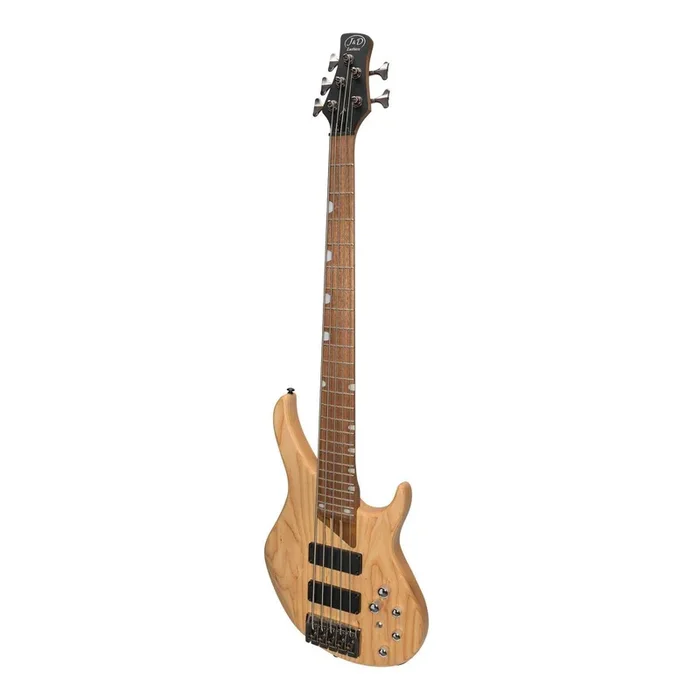 J&D Luthiers ’48 Series’ 5-String Contemporary Active Electric Bass Guitar (Natural Satin)