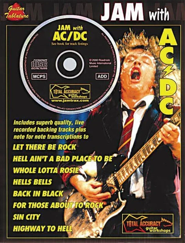 Jam With AC/DC Guitar TAB Softcover Book/CD