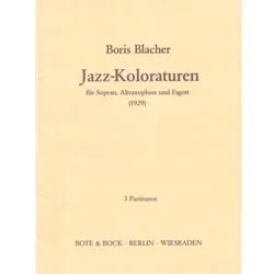 Jazz-Koloraturen – Soprano and Alto Saxophone, and Bassoon
