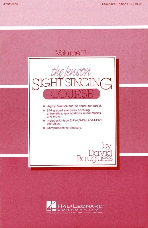 Jenson Sight Singing Course Book 2 Teacher Ed (Softcover Book)