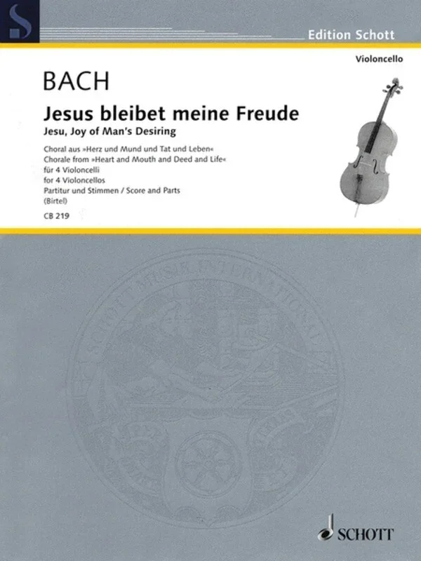 Jesu Joy Of Mans Desiring 4 Cello Book