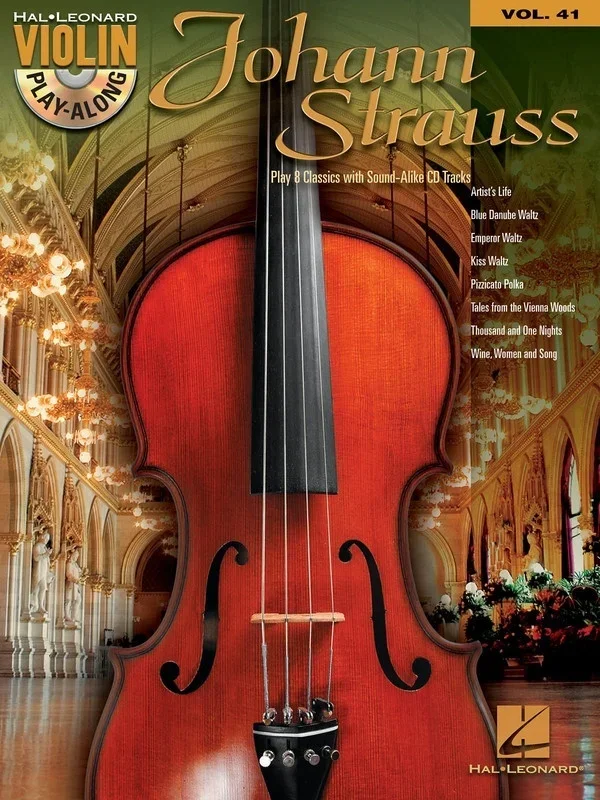 Johann Strauss Violin Play Along Book/CD V41 (Softcover Book/CD)