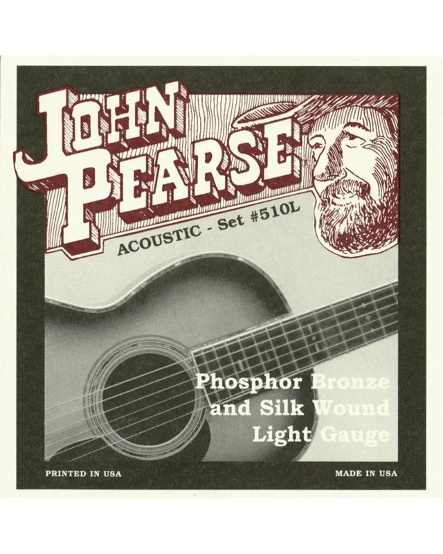 John Pearse 510L Phosphor Bronze and Silk Light Acoustic Guitar Set