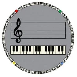 Joy Play Along Carpet 7’7″ Round – Gray with Keys