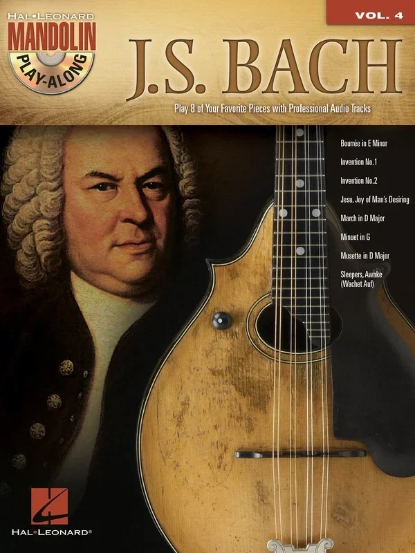 Js Bach Mandolin Play Along Book/CD V4 (Softcover Book/CD)