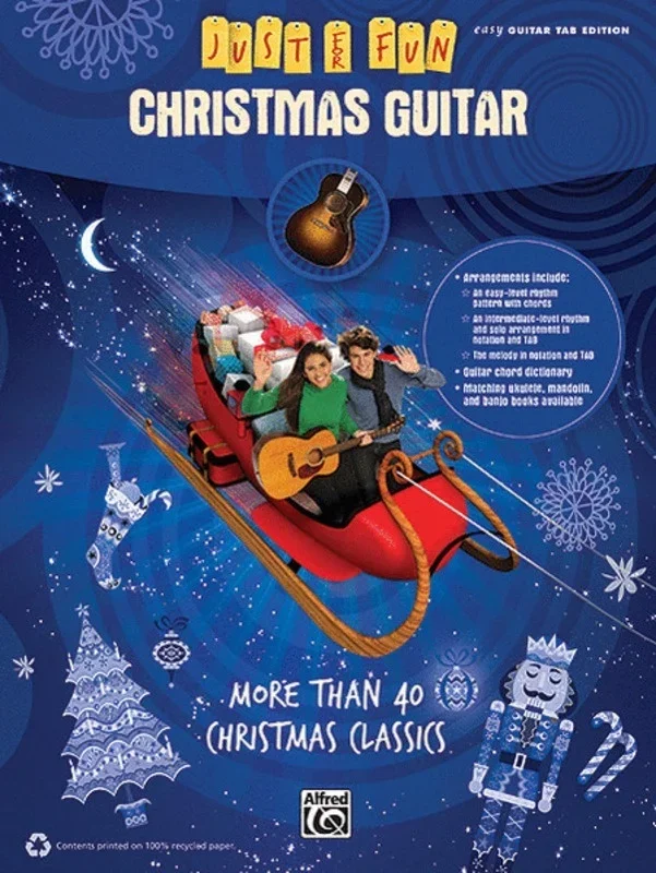 Just For Fun Christmas Guitar Easy Guitar TAB Book