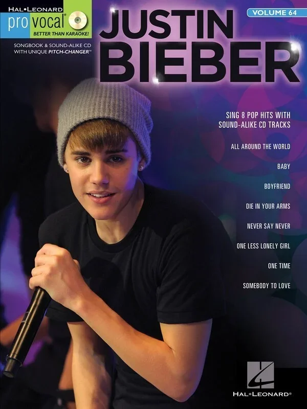 Justin Bieber Pro Vocal Men Book/CD V64 (Softcover Book/CD)
