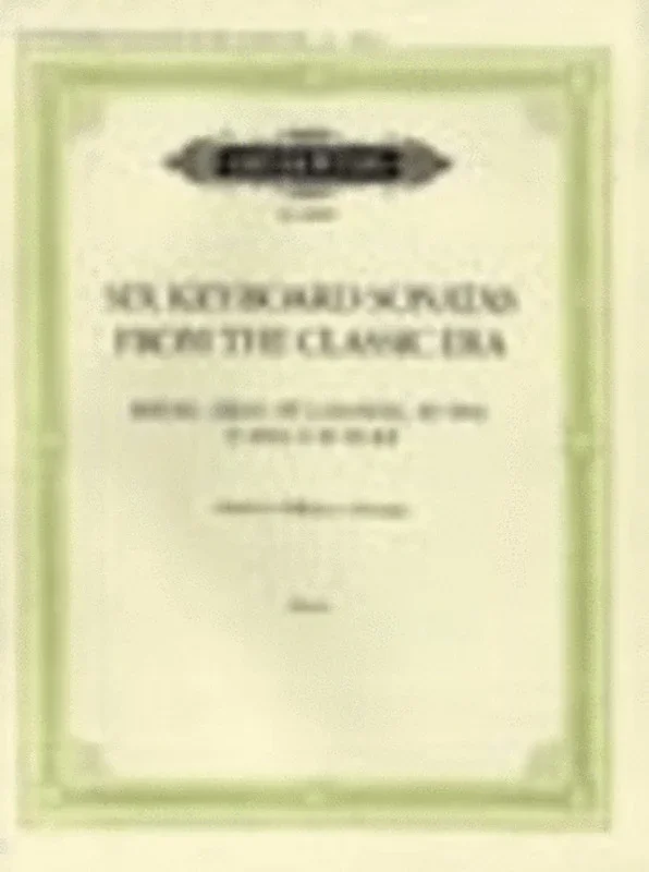 Keyboard Sonatas 6 From Classic Era (Softcover Book)