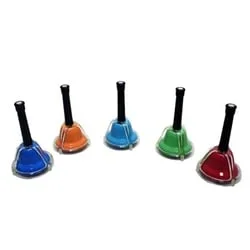 KidsPlay Combined Hand/Desk Bells 5 Note Chromatic Set