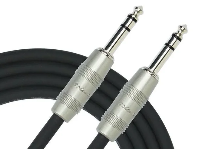 Kirlin AP209-10 10ft 1/4″ TRS to 1/4″ TRS Patch Cable, Black PVC Jacket