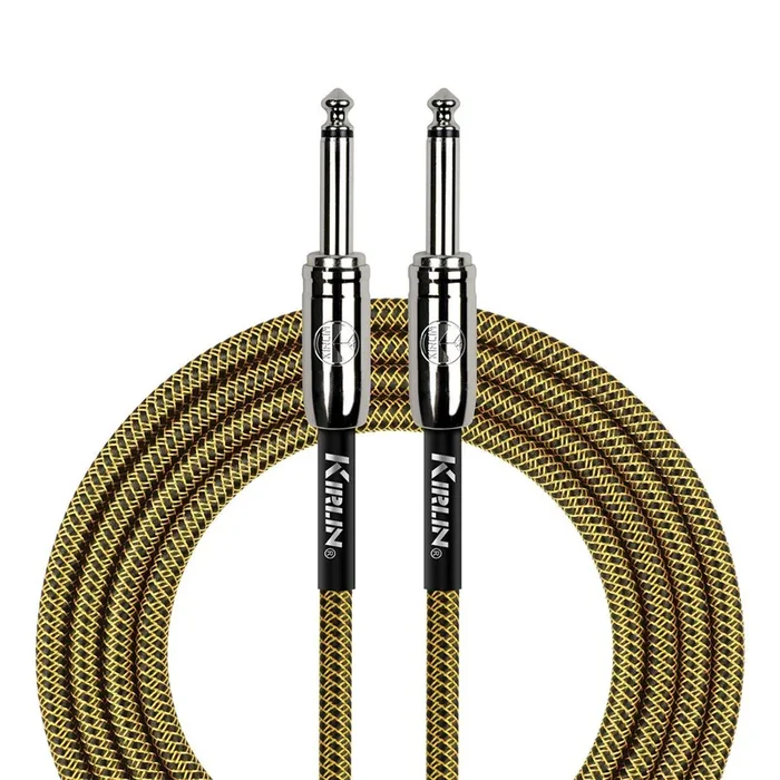 Kirlin IWCC201BY 20ft Tweed Woven Instrument Cable with Chrome Ends