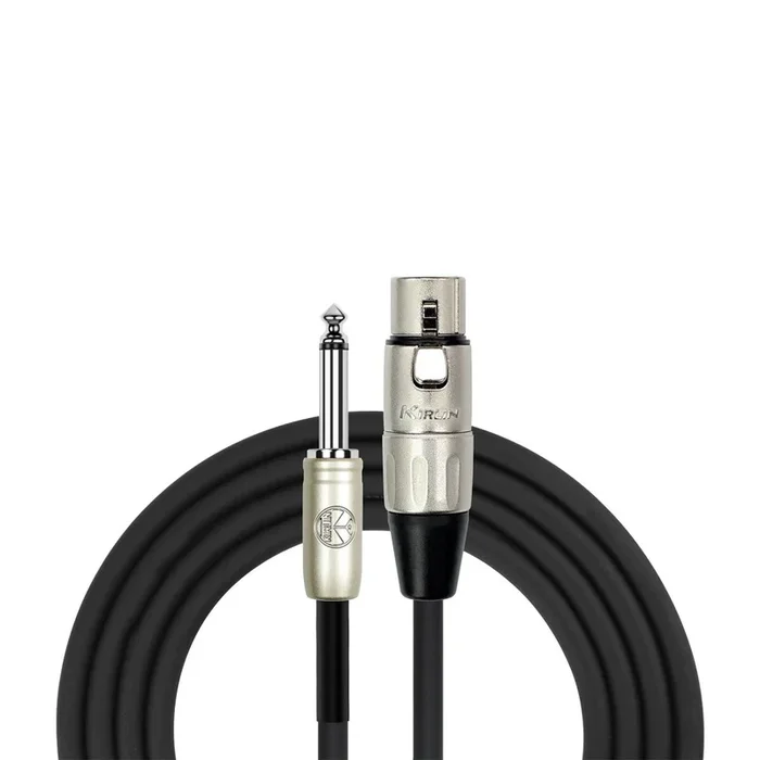 Kirlin KMP482PR 10Ft XLR Female to 1/4″ Mono Plug Microphone Cable 24 Gauge