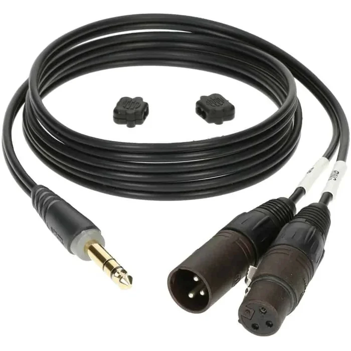 Klotz AY1X-0100 1m Insert Cable – 1/4″ TRS Jack to 2 x XLR (M/F)