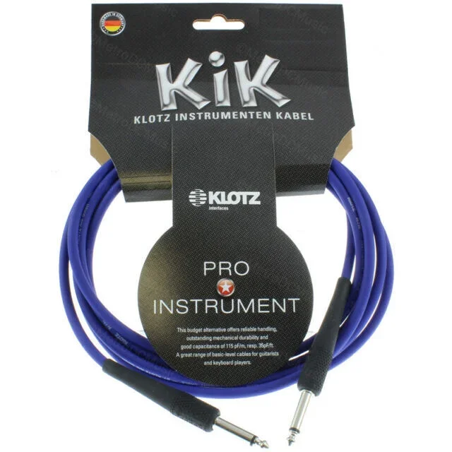 Klotz KIK60PPBL Pro Guitar Instrument Cable 6m – Blue
