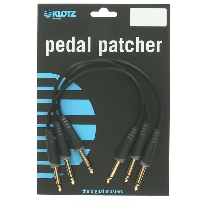 Klotz PP-JJ0090 Pedal Patch Cables 90cm – Straight Plugs – 3 pack