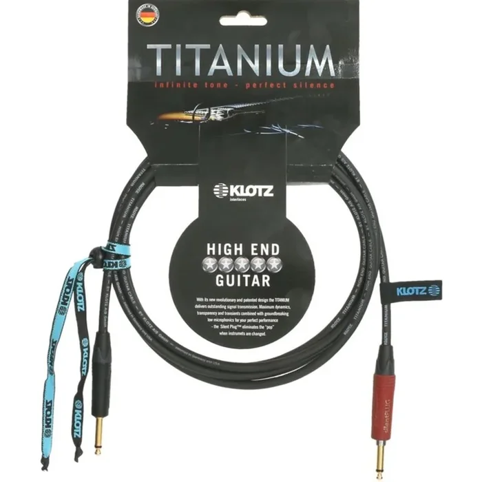 Klotz TI0300PSP 3m Titanium Supreme Guitar Cable with Neutrik Silent Plug Technology