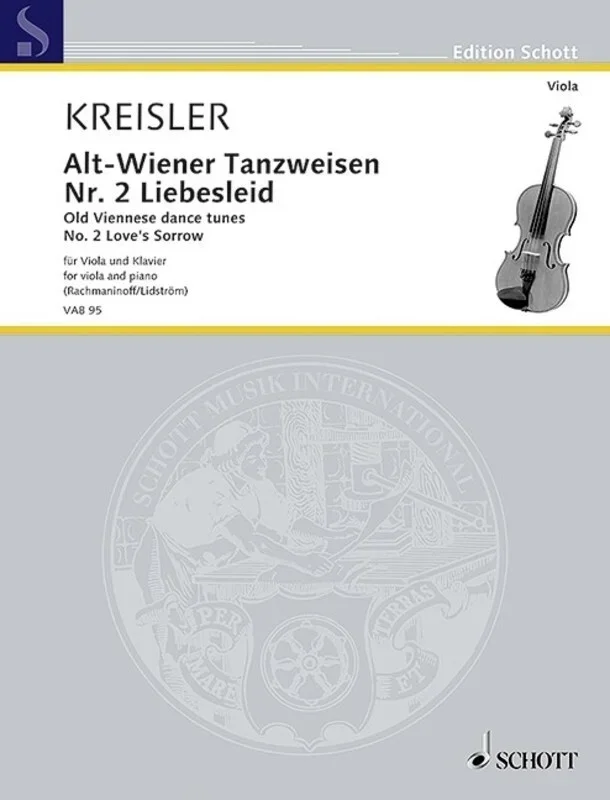 Kreisler – Liebesleid Viola/Piano (Softcover Book)