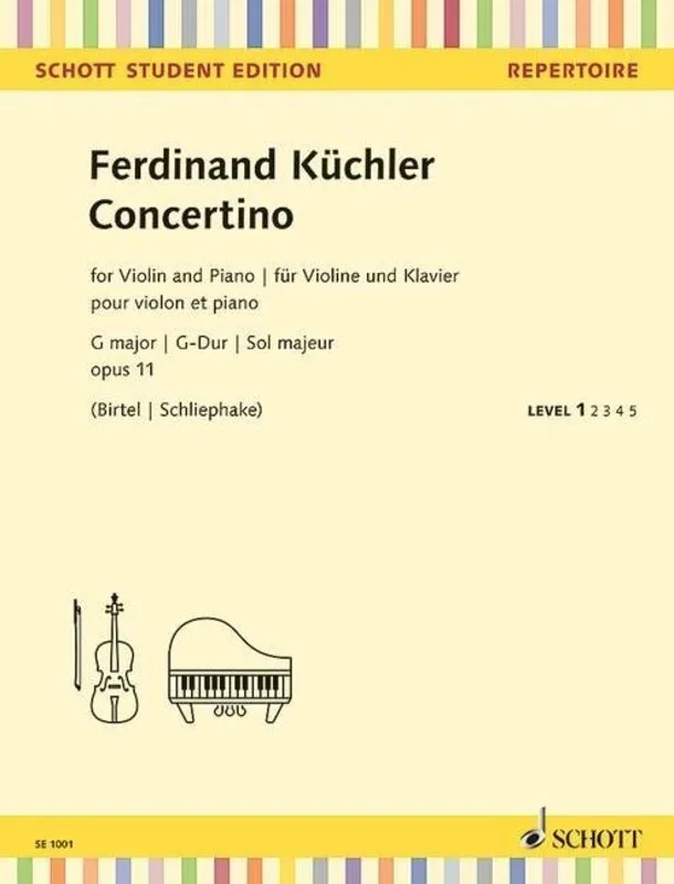 Kuechler – Concertino G Op 11 Violin/Piano (Softcover Book)