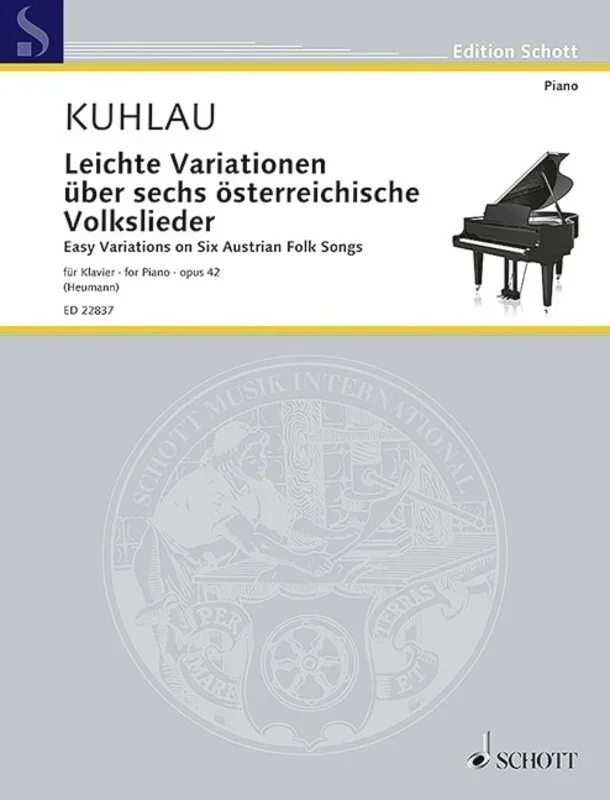 Kuhlau – Easy Variations On Six Austrian Folk Songs (Softcover Book)
