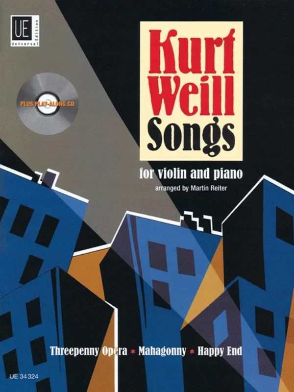Kurt Weill Songs Arr Reiter Violin Piano Book/CD