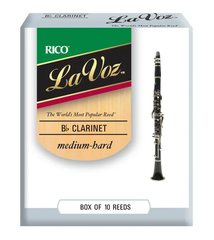 La Voz Bb Clarinet Reeds, Strength Medium-Hard, 10-pack