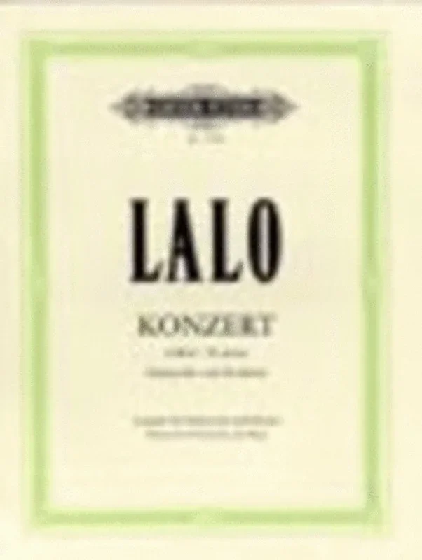 Lalo – Concerto D Min Cello/Piano (Softcover Book)
