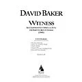 Lauren Keiser Music Publishing Witness: Six Original Compositions in Spiritual Style for Baritone and Double Bass by David Baker Standard