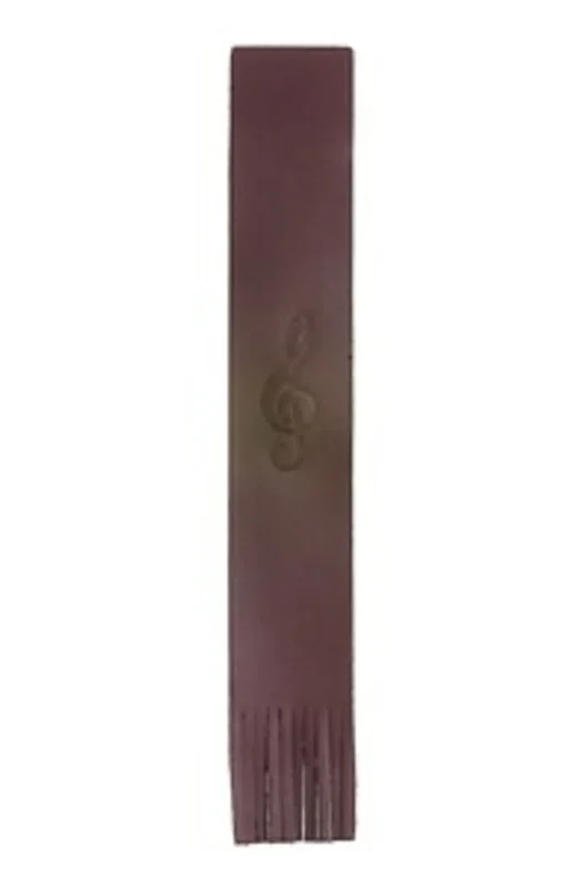 Leather Bookmark G Clef Brown