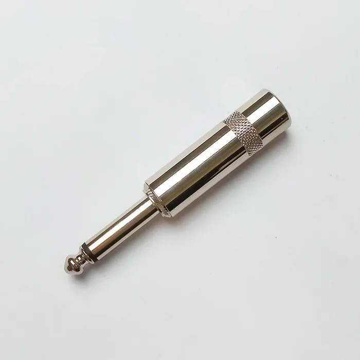 Leem 1/4″ Metal Mono Straight Cable Jack Plug (Pk-1)