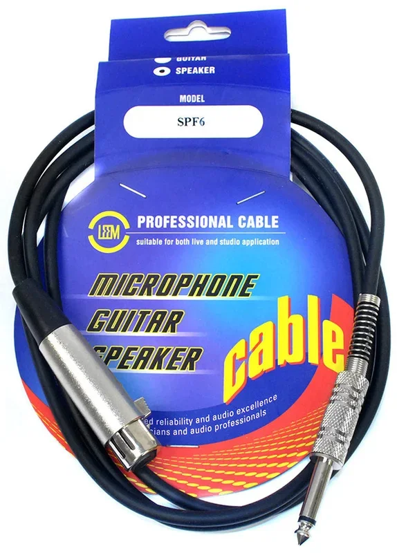 Leem 6ft Speaker Cable (1/4″ Straight TS – XLR Female)