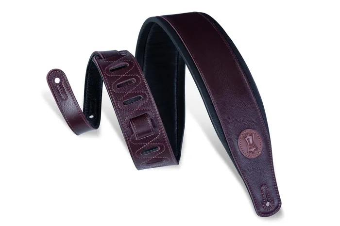 Levy’s MSS2 Garment Leather Guitar Strap – Burgundy