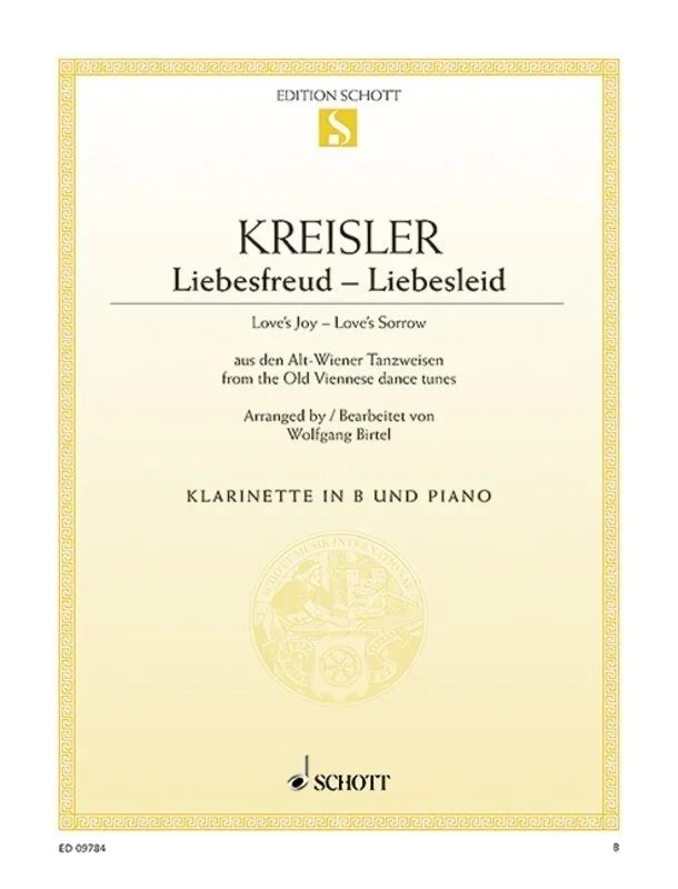 Liebesfreud Liebesleid Clarinet/Piano (Softcover Book)