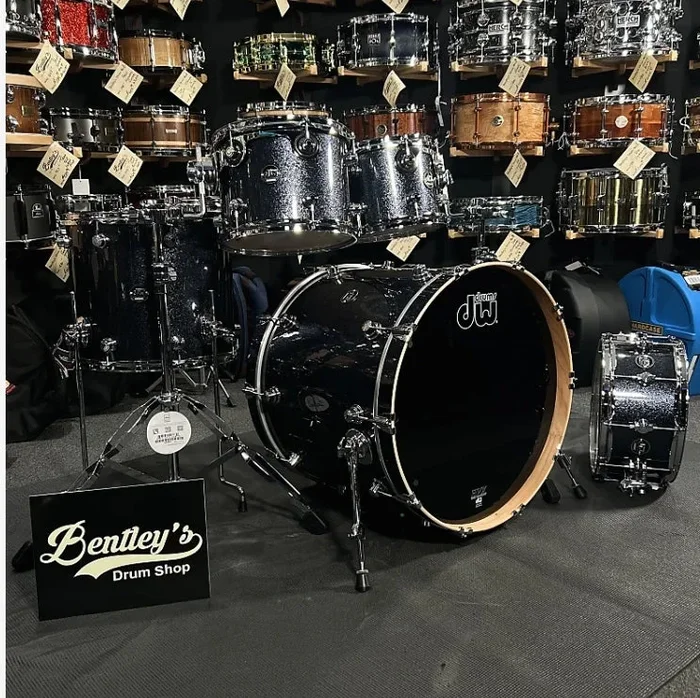 ~LIMITED EDITION~ DW Performance Cherry Series 10/12/16/22 ” Drum Set Kit in Black Sparkle *IN STOCK*