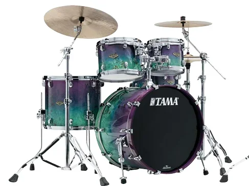 ~LIMITED EDITION~ TAMA WBS42MSNMF Starclassic Walnut/Birch 4-Piece 10/12/16/22 Drum Kit Set – Nebula Mappa Burl Fade Lacquer with Chrome Hardware *IN STOCK*