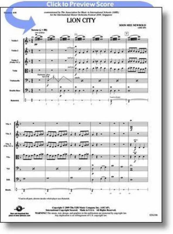 Lion City String Orchestra Score/Parts