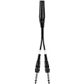 Livewire Essential Y-Adapter 1/4″ TS Female to 1/4″ TS Male Black 6 in.