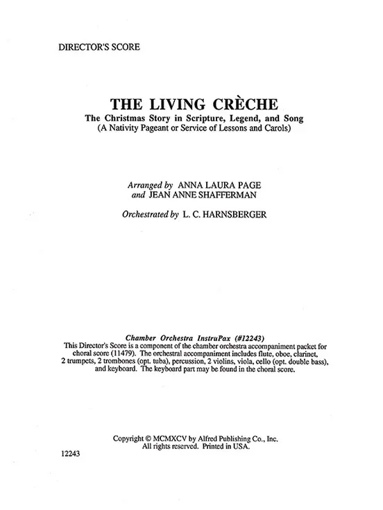 Living Creche Instrupax Orch