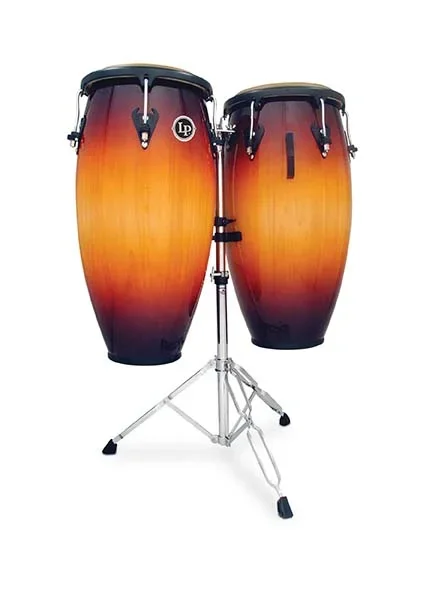 LP Matador Custom 10″/11″ Conga Set with Double Stand – Vintage Sunburst