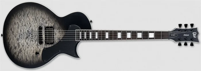 LTD DELUXE EC-01FT Charcoal Burst Satin 6-String Electric Guitar 2025