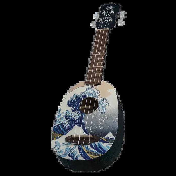 Luna UKEGWS Ukulele Great Wave Soprano w/Gig Bag