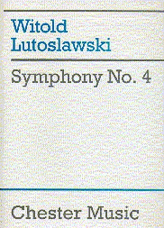 Lutoslawski Symphony No.4 Score