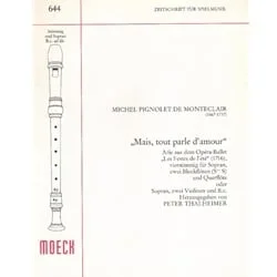 Mais tout parle d’ amour – Soprano Voice and 3 Instruments (Score)