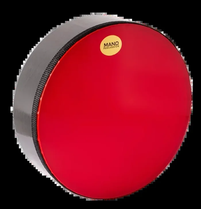 Mano 8 Inch Hand Drum Red with Wooden Shell and Mallet Included