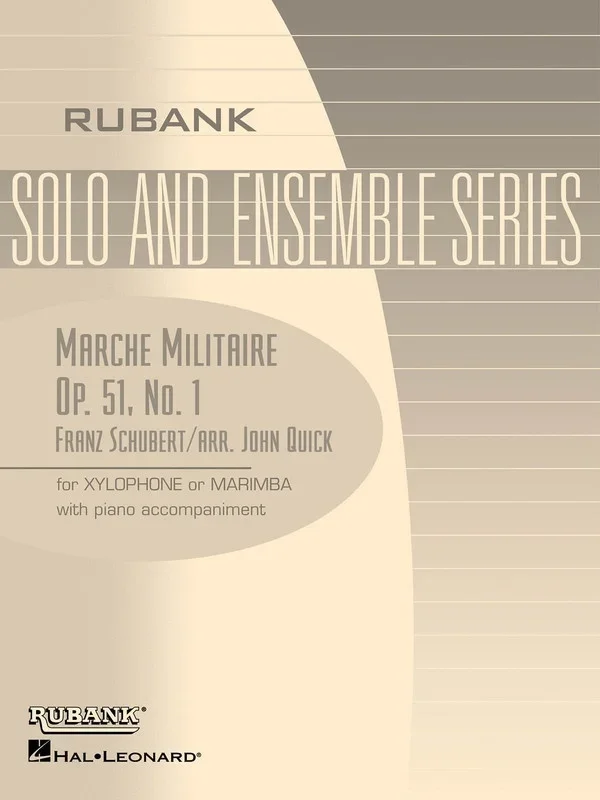 Marche Militaire Marimba Solo/Piano (Softcover Book)