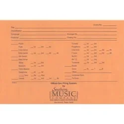 Marching Band Filing Envelopes