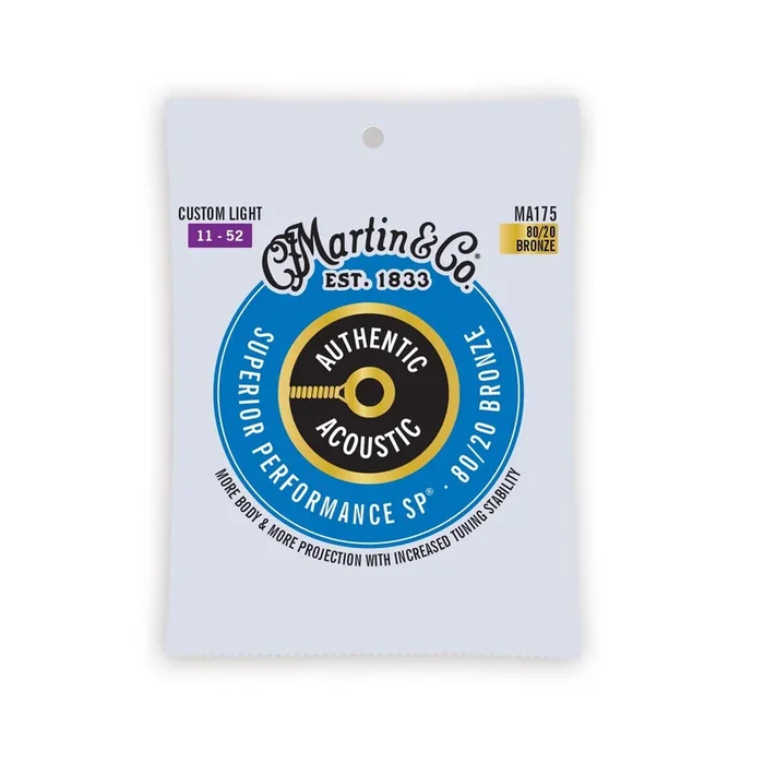 Martin Authentic Acoustic SP® Guitar Strings 80/20 Bronze 11-52 MA175