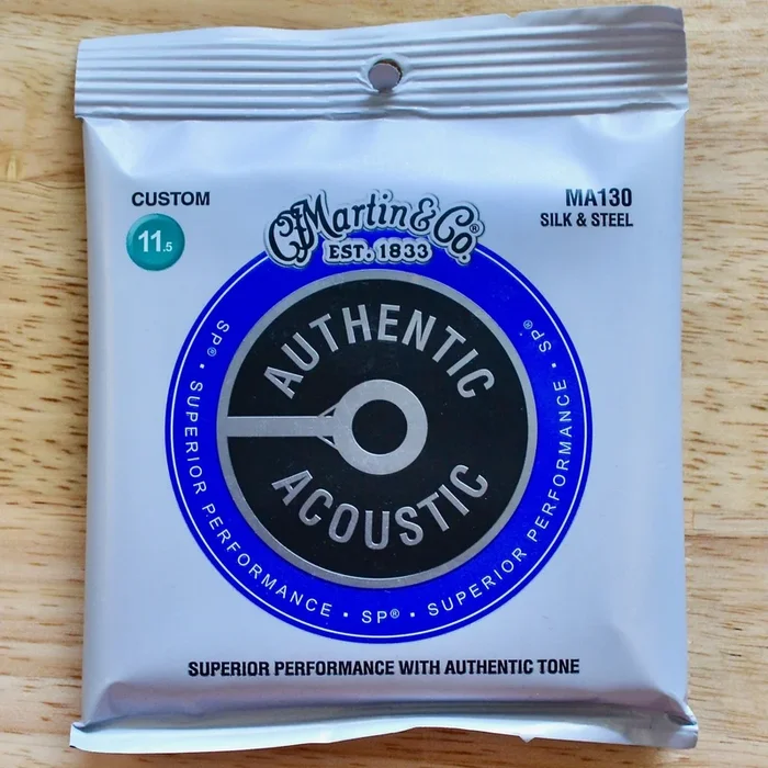 Martin MA130 Authentic Acoustic SP Strings Silk & Steel Custom