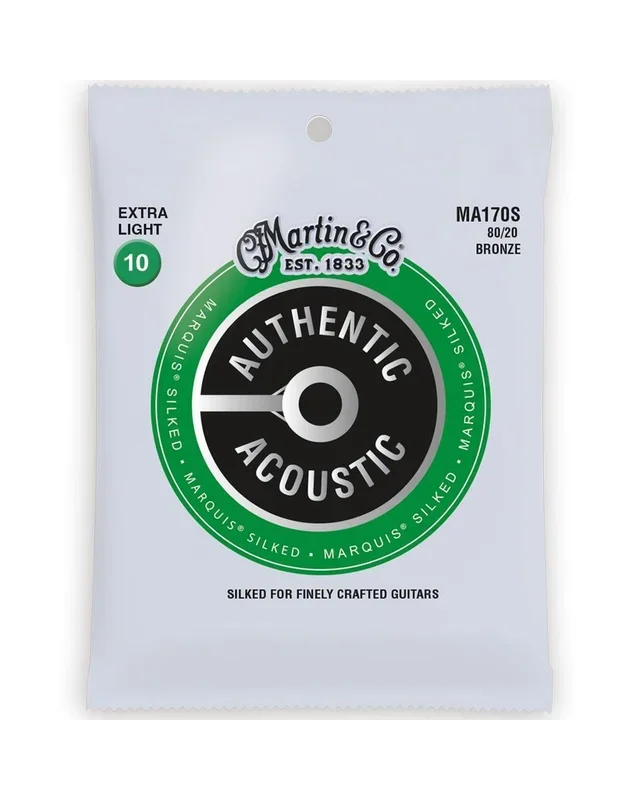Martin MA170S Authentic Acoustic Marquis Silked 80/20 Extra Light 6-String Acoustic Guitar Set