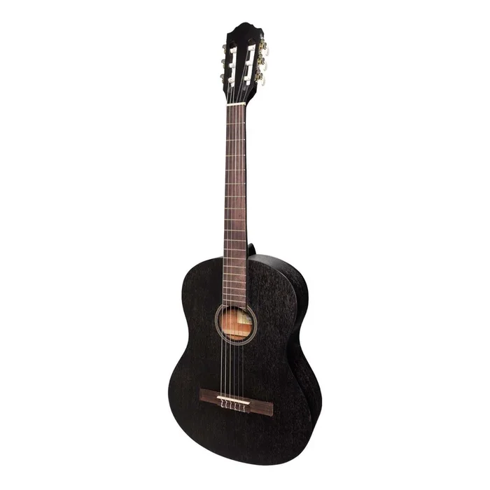 Martinez ‘Slim Jim’ Full Size Student Classical Guitar with Built In Tuner (Black)